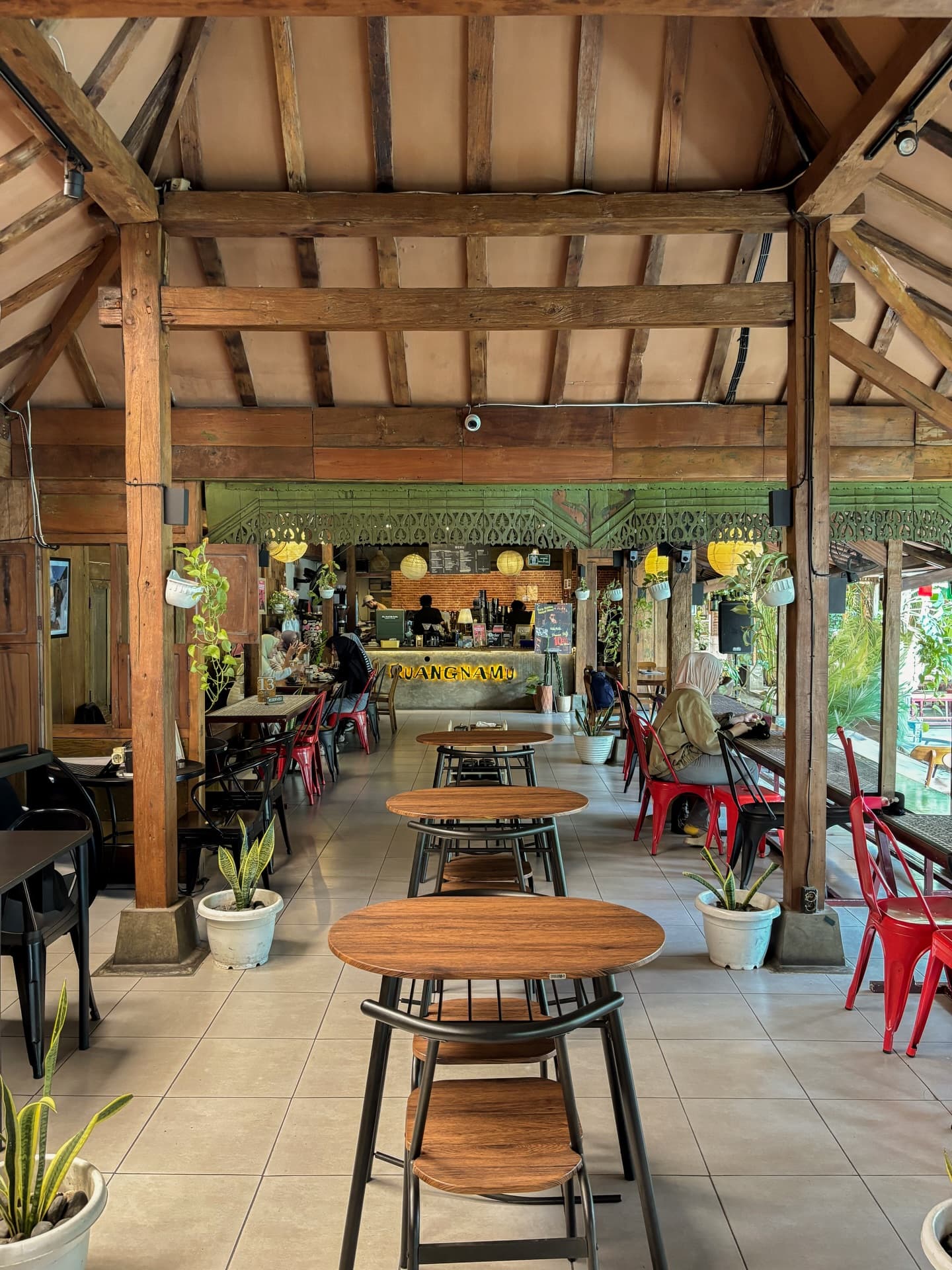 Open desk area with natural light
